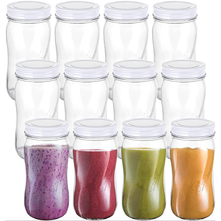 ZWISSLIV Glass Drinking Jar, Regular Mouth Ball Mason Jar Canning Jar